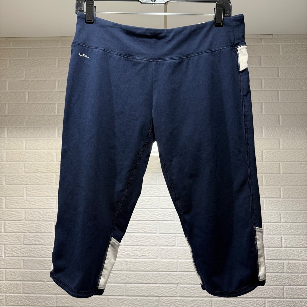 LRL Ralph Lauren Capri Leggings Womens Medium Activewear Athletic Pants‎